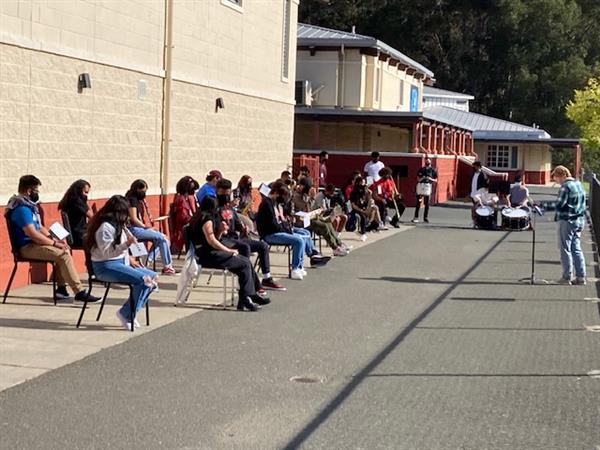 Working Outside at Hercules High School